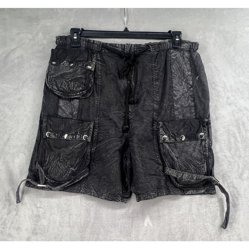 Free People Moon Bay Parachute Shorts Size Large Black - Picture 2 of 8